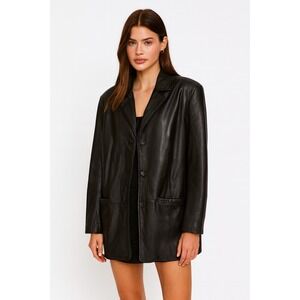 Jones New York Black Leather Jacket